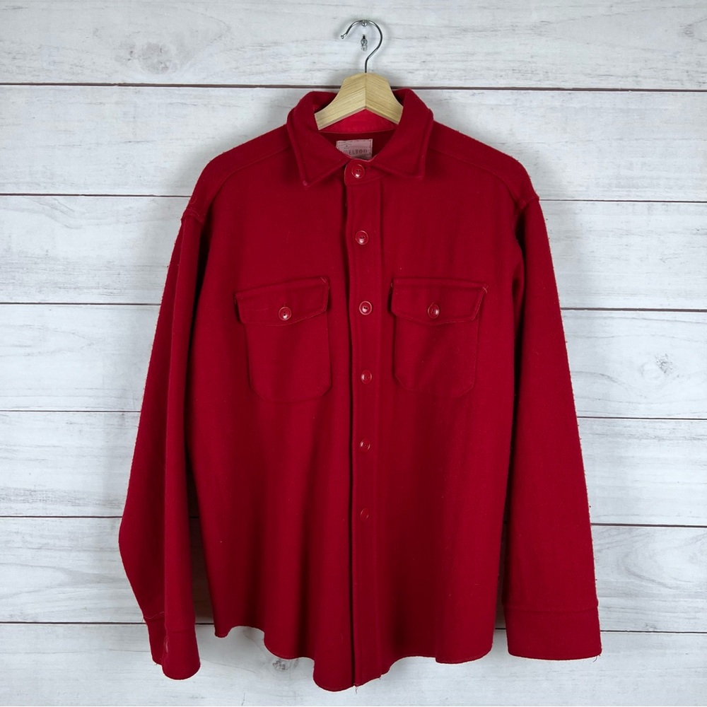 Vintage Melton Wintermaster Wool Button Shirt Jacket XL